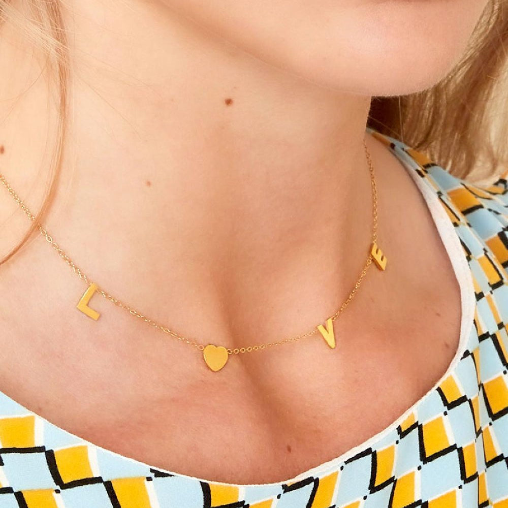 Belle Love Letter Ketting – Goud