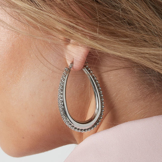 Nova Hoop Oorbellen – Zilver