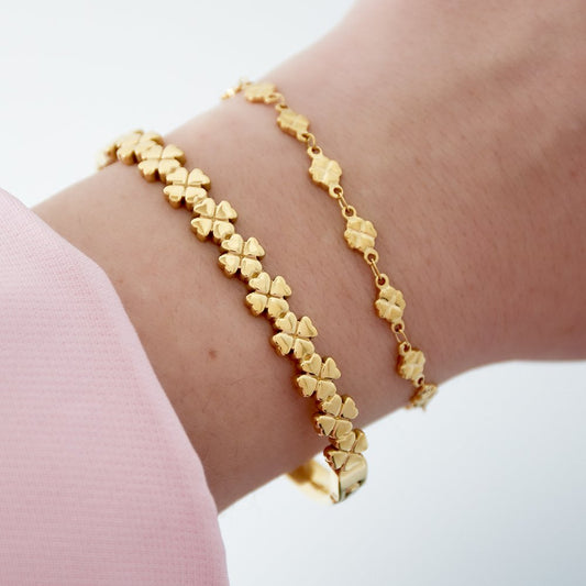 Lucky Clover Bangle – Goud