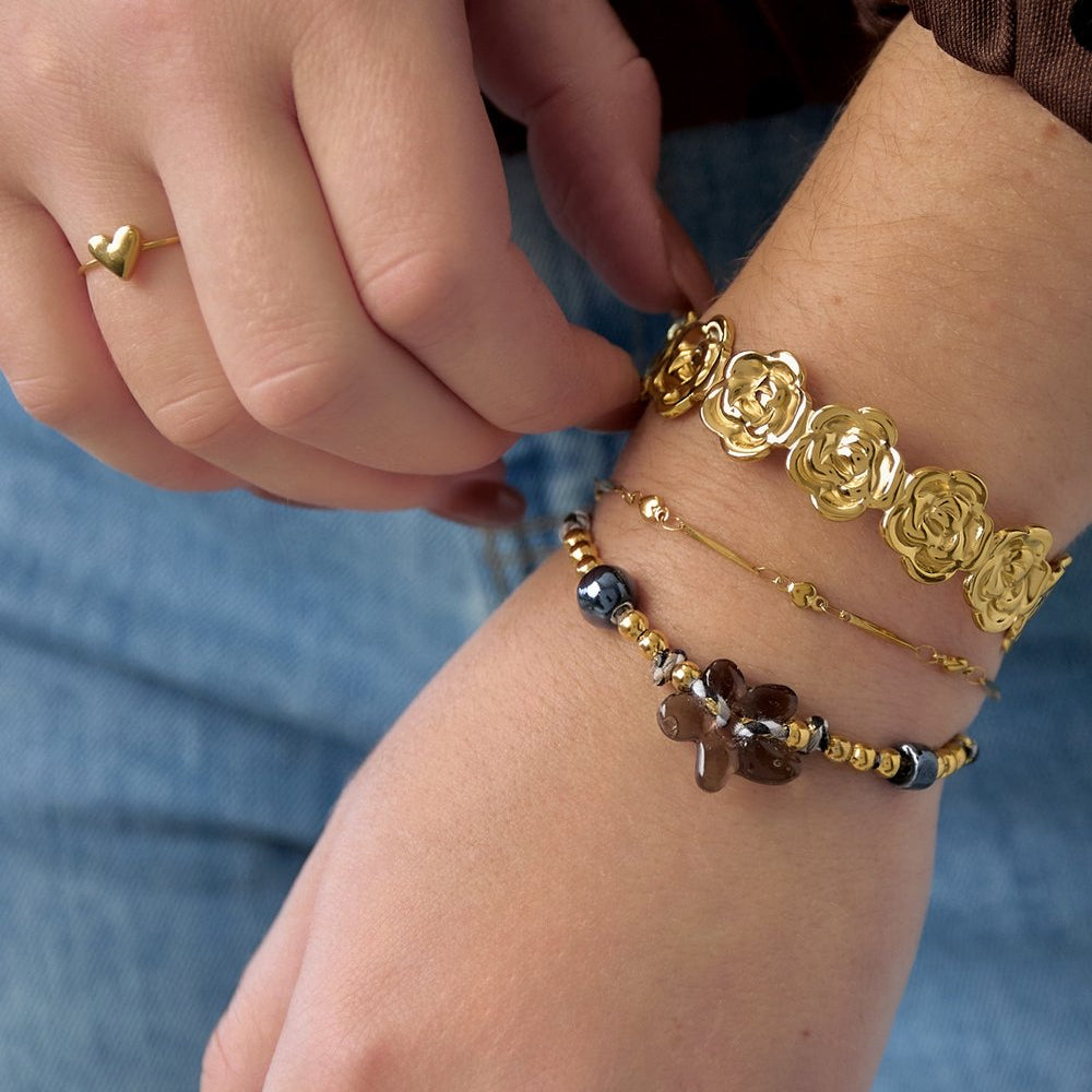 Rosé Garden Armband - Goud en Zilver