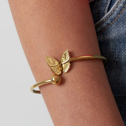Aurelia Butterfly Armband – Goud & Zilver