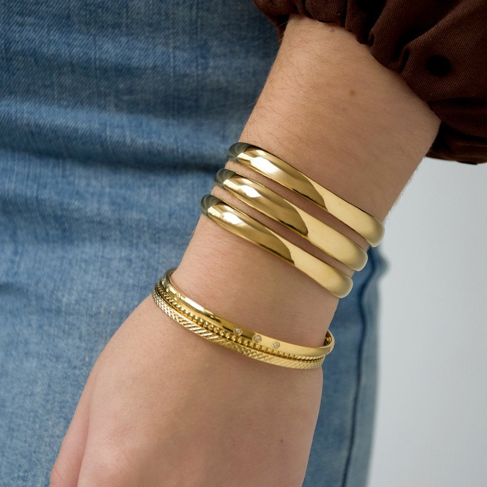 Linea Bangle – Goud & Zilver