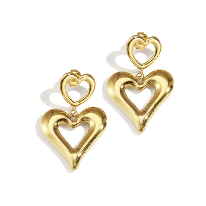 Double Love Oorbellen – Goud & Zilver