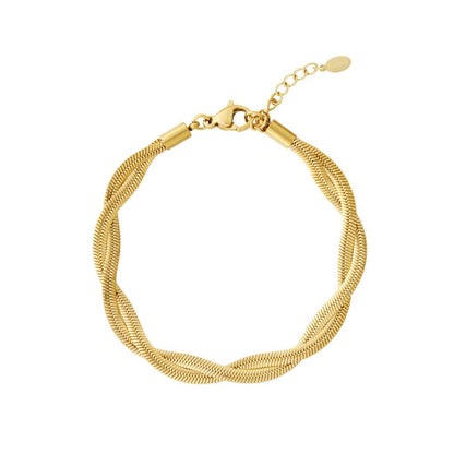 Luna Twist Armband – Goud & Zilver