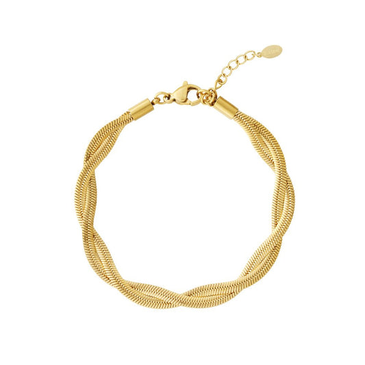 Luna Twist Armband – Goud & Zilver