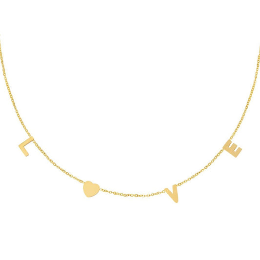 Belle Love Letter Ketting – Goud