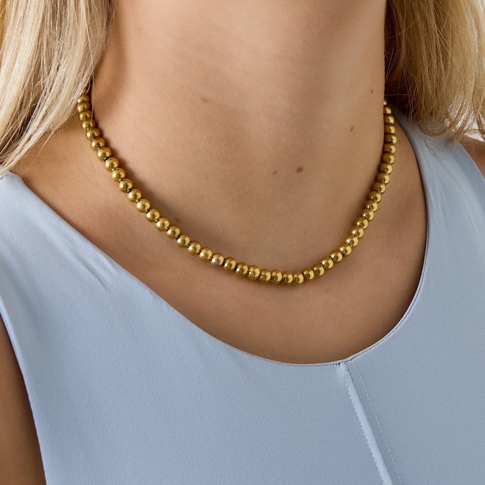 Elara Beaded Ketting - Goud & Zilver