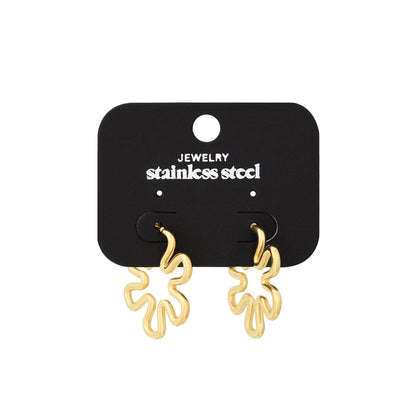 Bloom Wave Oorbellen – Goud