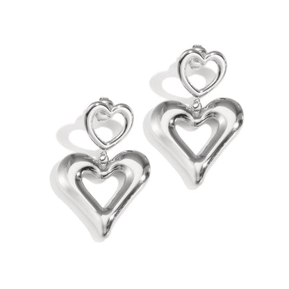 Double Love Oorbellen – Goud & Zilver