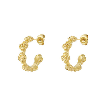 Once Upon A Rose Oorbellen - Goud