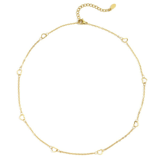 Amélie Hearts Ketting - Goud & Zilver