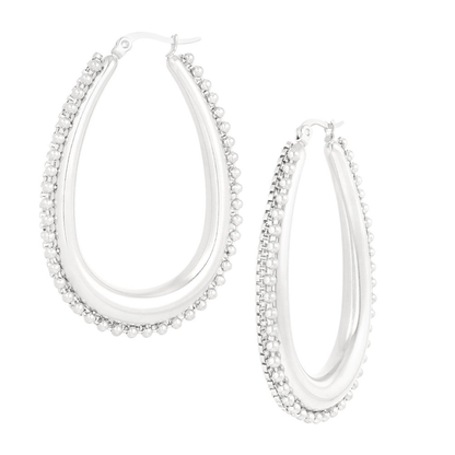 Nova Hoop Oorbellen – Zilver