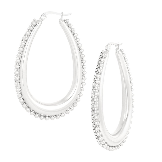 Nova Hoop Oorbellen – Zilver