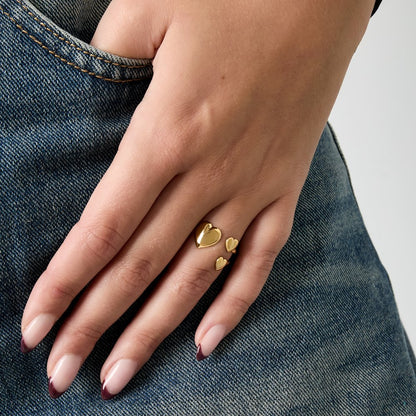 Triple the Love Ring - Goud & Zilver