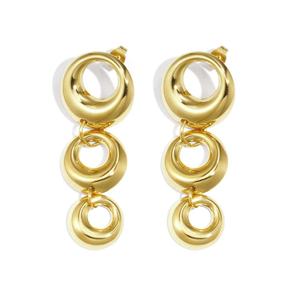 Halo Drop Oorbellen – Goud & Zilver