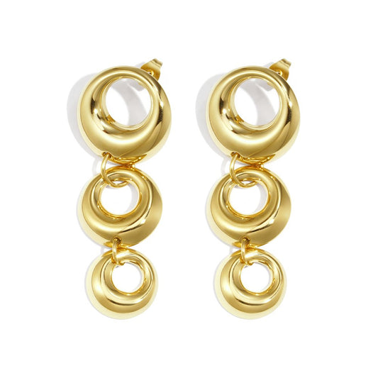 Halo Drop Oorbellen – Goud & Zilver