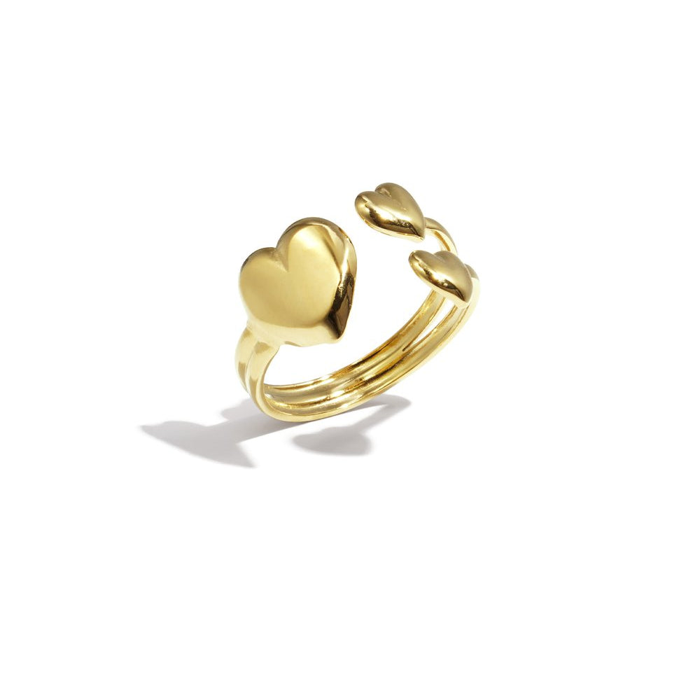 Triple the Love Ring - Goud & Zilver